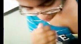 Indian girl gives a hot blowjob, gets fucked and cums hard 0 min 30 sec