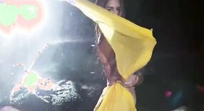 Regnerischer Poonam-Tanz mit einem Sexy Sari 3 min 00 s