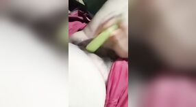 Unsatisfied bhabhi uses vegetables for masturbation 3 min 40 sec