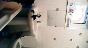 Beautiful girl with big breasts cleans the bathroom and shower while having sex 14 min 20 sec