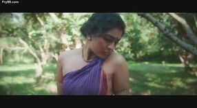 Dusky dark-haired Mahathi Bikshu flaunts her armpits in a romantic video 1 min 30 sec