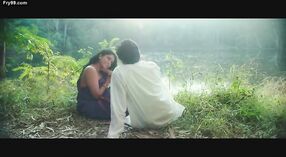 Dusky dark-haired Mahathi Bikshu flaunts her armpits in a romantic video 2 min 30 sec