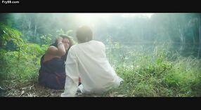Dusky dark-haired Mahathi Bikshu flaunts her armpits in a romantic video 2 min 40 sec