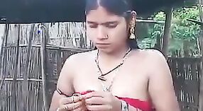 Indian Girl Takes a Hot Shower in the Open Air 1 min 20 sec