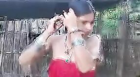 Indian Girl Takes a Hot Shower in the Open Air 1 min 40 sec