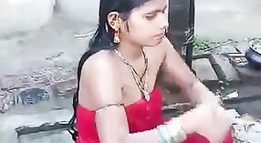 Indian Girl Takes a Hot Shower in the Open Air 2 min 00 sec