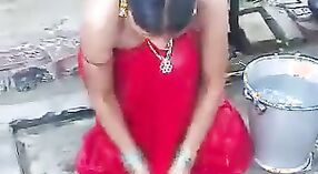 Indian Girl Takes a Hot Shower in the Open Air 2 min 50 sec
