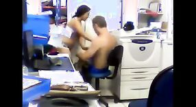 Busty boss dominates his secretary in an office 5 min 40 sec