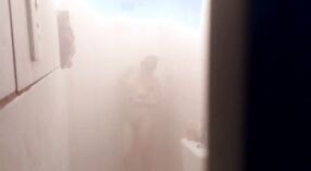 My sexy cousin gets a shower and I'm filming it 0 min 0 sec