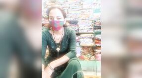Green-clad bhabi flaunts her pussy and ass in the store 4 min 20 sec