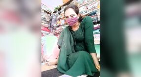 Green-clad bhabi flaunts her pussy and ass in the store 0 min 50 sec