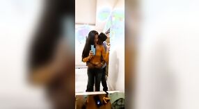 Fingering and tit play with lover in hotel mirror 0 min 0 sec