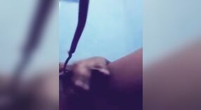 Moaning Girl Masturbates with Big Hand and Pen in Wet Video 4 min 30 sec