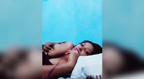 Moaning Girl Masturbates with Big Hand and Pen in Wet Video 6 min 10 sec