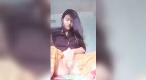 Cute and sexy teenage Asian girl with a hot pussy masturbates in desi video 0 min 50 sec