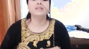 Bhabhi with Big Breasts Shows Off Her Movie Collection on Camera 4 min 00 sec