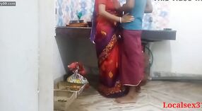 Red-Skinned Desi Indian Bhabi Enjoys Intense Sex in the Kitchen 3 min 40 sec