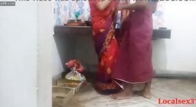 Red-Skinned Desi Indiase Bhabi Enjoys Intense seks in de keuken 4 min 30 sec