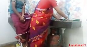 Indian Desi Bhabhi's kitchen romp in HD 2 min 00 sec