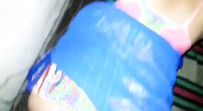 Indian aunty in blue sari gets down and dirty with her young lover 9 min 30 sec
