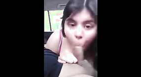 NRI Angel's kinky outdoor sex with her boyfriend in his car 1 min 20 sec