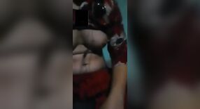 Topless girl from a village shows off her beautiful big breasts 1 min 20 sec