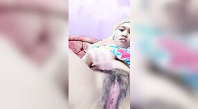 Indian girl with big boobs and hairy pussy gets naughty in nude MMC video 3 min 20 sec