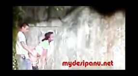 A young Indian woman engages in passionate outdoor lovemaking with her partner in a homemade video 2 min 50 sec