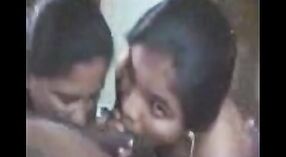 A Tamil call girl serves two clients simultaneously via MMS 2 min 20 sec