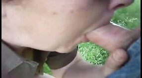 Aunty from UK gives a steamy outdoor oral pleasure to her partner in POV 0 min 0 sec
