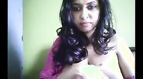 Hairy housewife with large breasts fondles and licks big, round black nipples 5 min 40 sec