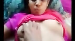 North Indian girl lets boyfriend fondle her attractive breasts 1 min 30 sec