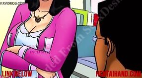 Savita Bhabhis ducha de vapor y sexo en la oficina en una caricatura 2 mín. 40 sec