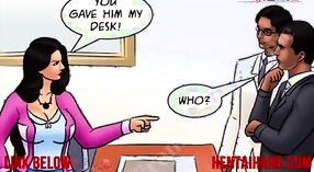 Savita Bhabhis douche torride et sexe de bureau dans un dessin animé 4 minute 00 sec