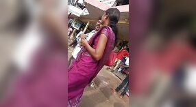 Tamil office girl exposes her side boobs and navel at a bus stop 1 min 20 sec