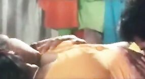 Mallu Reshmas intimate moment with her husband in a yellow and white saree 1 min 00 sec