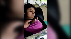 Sri Lankan girl with big breasts exposes herself 1 min 40 sec