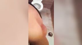 Desi aunt with big breasts gets turned on in the bathroom 0 min 0 sec