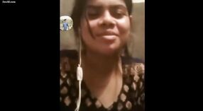 A stunning girl connects with her lover through video call 1 min 40 sec