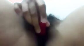 A seductive Telugu teen indulges in self-pleasure with a pen 4 min 50 sec