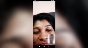 Desi aunty flaunts her large breasts in a video call with her lover 8 min 20 sec