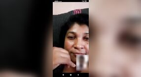 Desi aunty flaunts her large breasts in a video call with her lover 9 min 00 sec