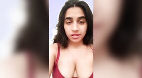 Alluring Indian girl in red lingerie on webcam 1 min 40 sec