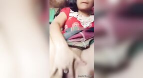 An Indian girl stimulating her hairless vagina 2 min 10 sec