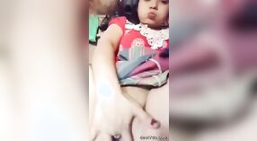 An Indian girl stimulating her hairless vagina 2 min 30 sec