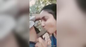 Un rendez-vous passionné en plein air avec une femme au foyer indienne et une rencontre orale sensuelle 3 minute 20 sec