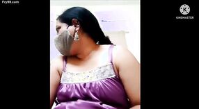 Divya from Maharashtra performs a risqué show on webcam with provocative dance moves and explicit verbalization 2 min 00 sec