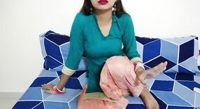 Seductive mature Indian housewife engages in steamy roleplay with a naive young man, featuring clear Hindi audio 3 min 20 sec