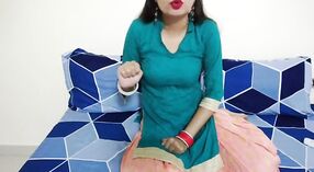 Seductive mature Indian housewife engages in steamy roleplay with a naive young man, featuring clear Hindi audio 0 min 0 sec