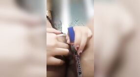 Indian girl pleasures herself with dildo and fingering 0 min 0 sec